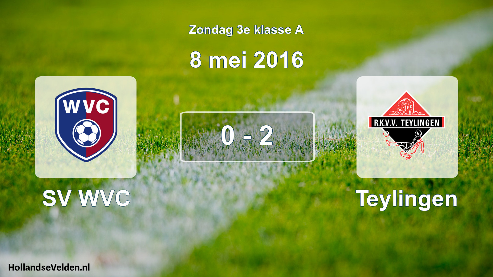 Total number of matches played: SV WVC - Teylingen 0 - 2 (8 May 2016)