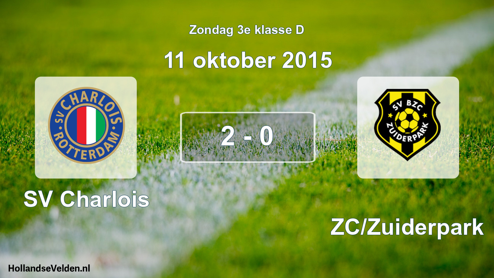 Total number of matches played: SV Charlois - BZC/Zuiderpark 2 - 0 (11 October 2015)