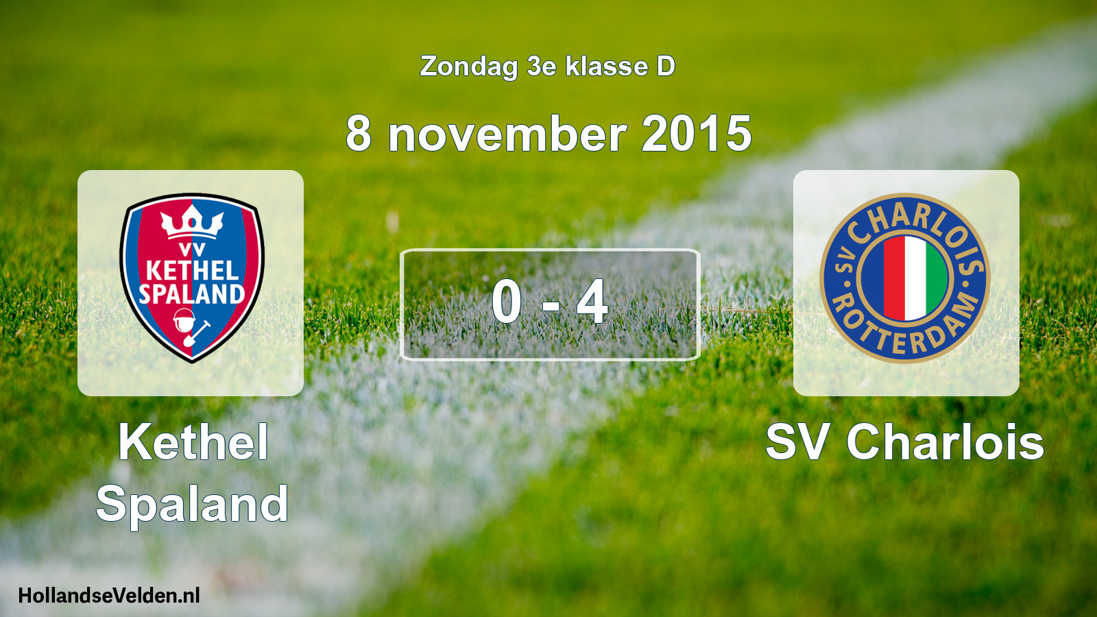 Total number of matches played: Kethel Spaland - SV Charlois 0 - 4 (8 November 2015)