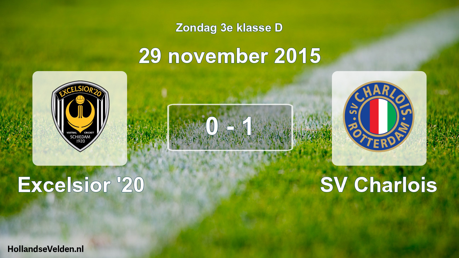 Total number of matches played: Excelsior '20 - SV Charlois 0 - 1 (29 November 2015)