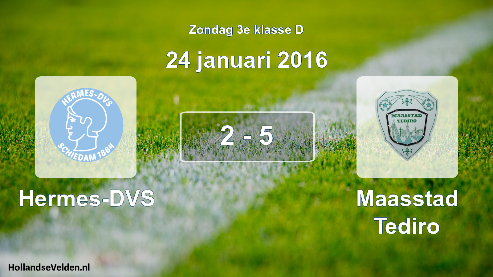 Total number of matches played: Hermes-DVS - Maasstad Tediro 2 - 5 (24 January 2016)