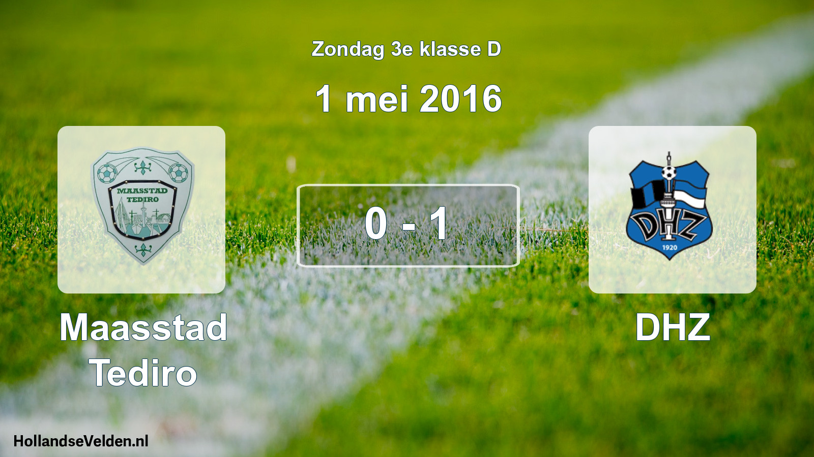 Total number of matches played: Maasstad Tediro - DHZ 0 - 1 (1 May 2016)