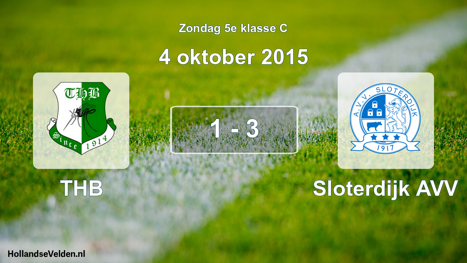 Total number of matches played: THB - Sloterdijk AVV 1 - 3 (4 October 2015)