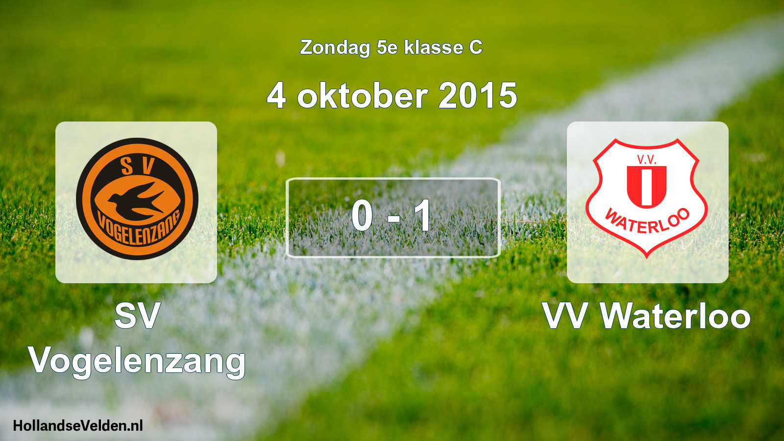 Total number of matches played: SV Vogelenzang - VV Waterloo 0 - 1 (4 October 2015)