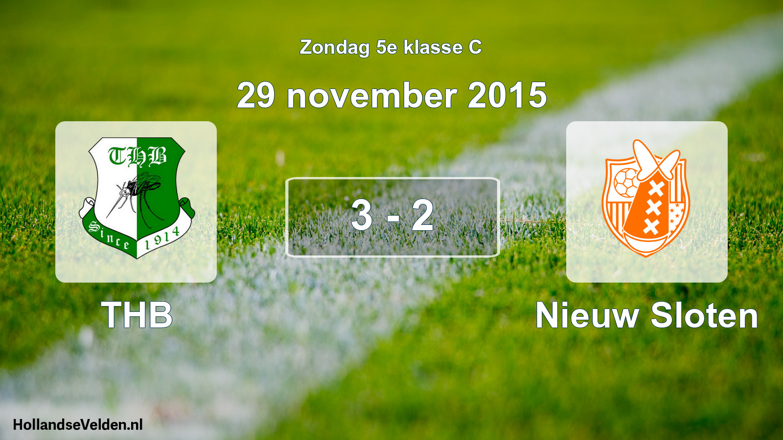 Total number of matches played: THB - Nieuw Sloten 3 - 2 (29 November 2015)