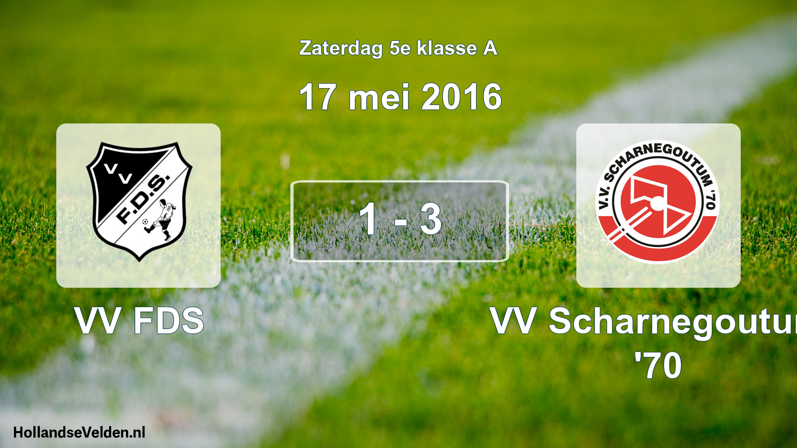 Total number of matches played: VV FDS - VV Scharnegoutum '70 1 - 3 (17 May 2016)