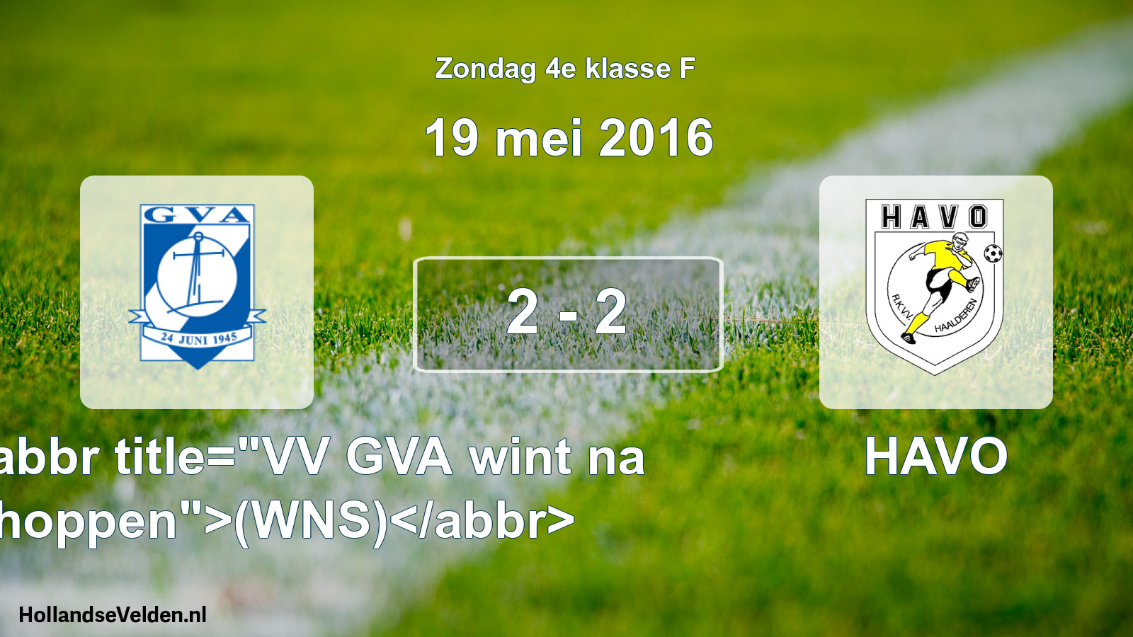 Total number of matches played: VV GVA <abbr title=