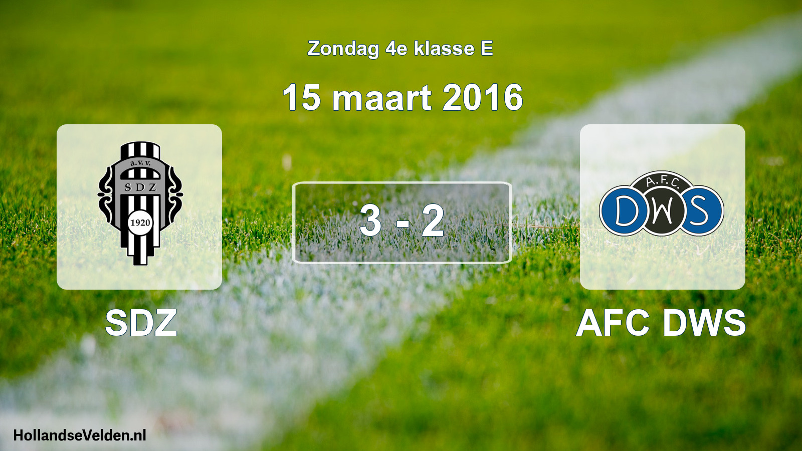 Total number of matches played: SDZ - AFC DWS 3 - 2 (15 March 2016)