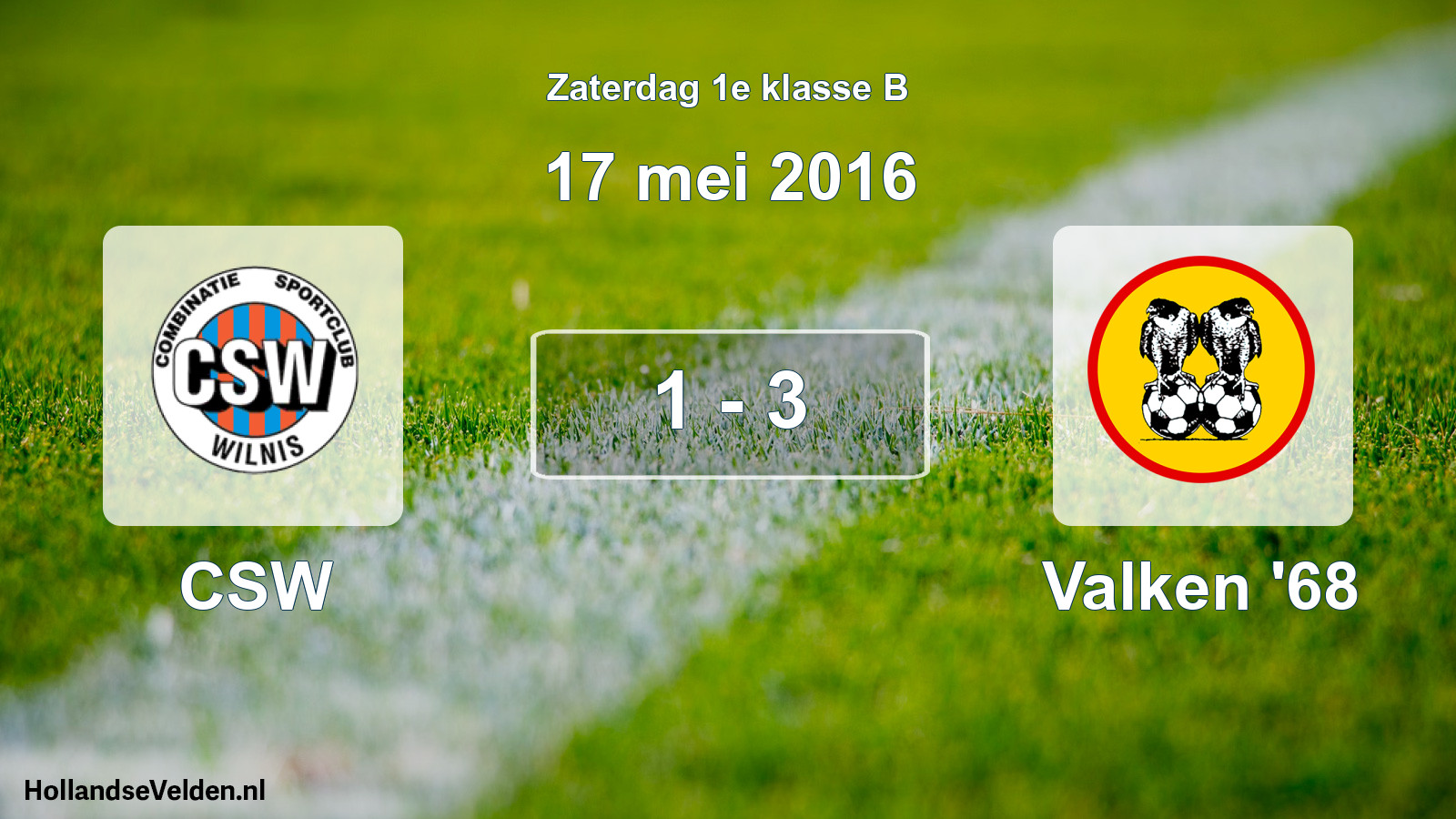 Total number of matches played: CSW - Valken '68 1 - 3 (17 May 2016)