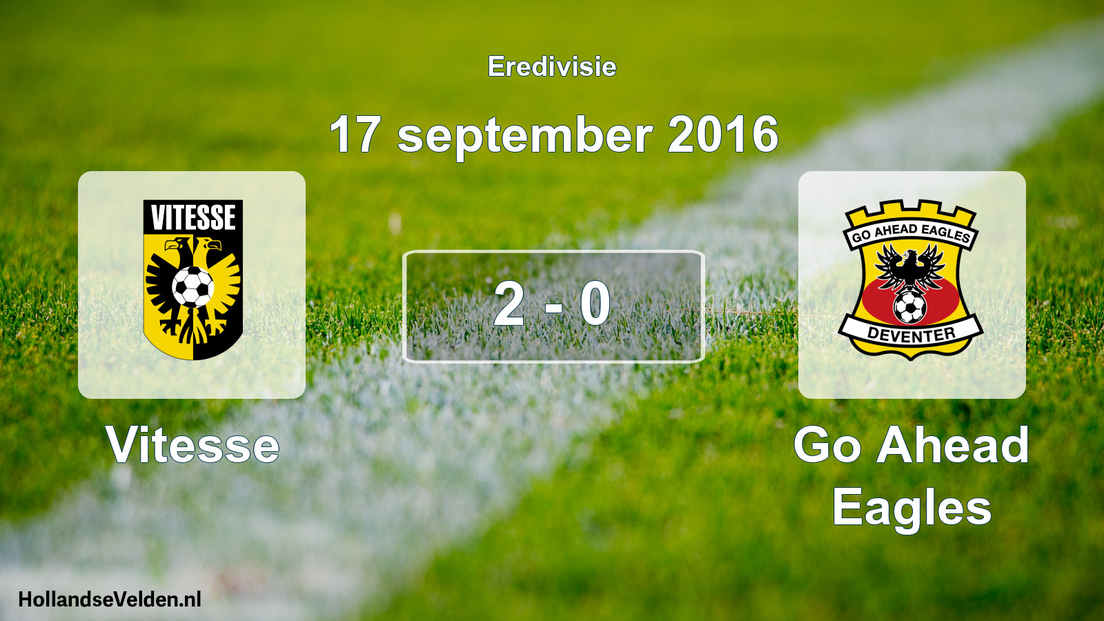 Total number of matches played: Vitesse - Go Ahead Eagles 2 - 0 (17 September 2016)