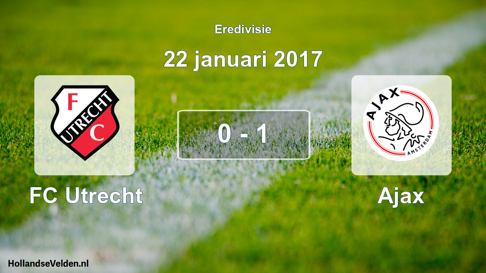 Total number of matches played: FC Utrecht - Ajax 0 - 1 (22 January 2017)