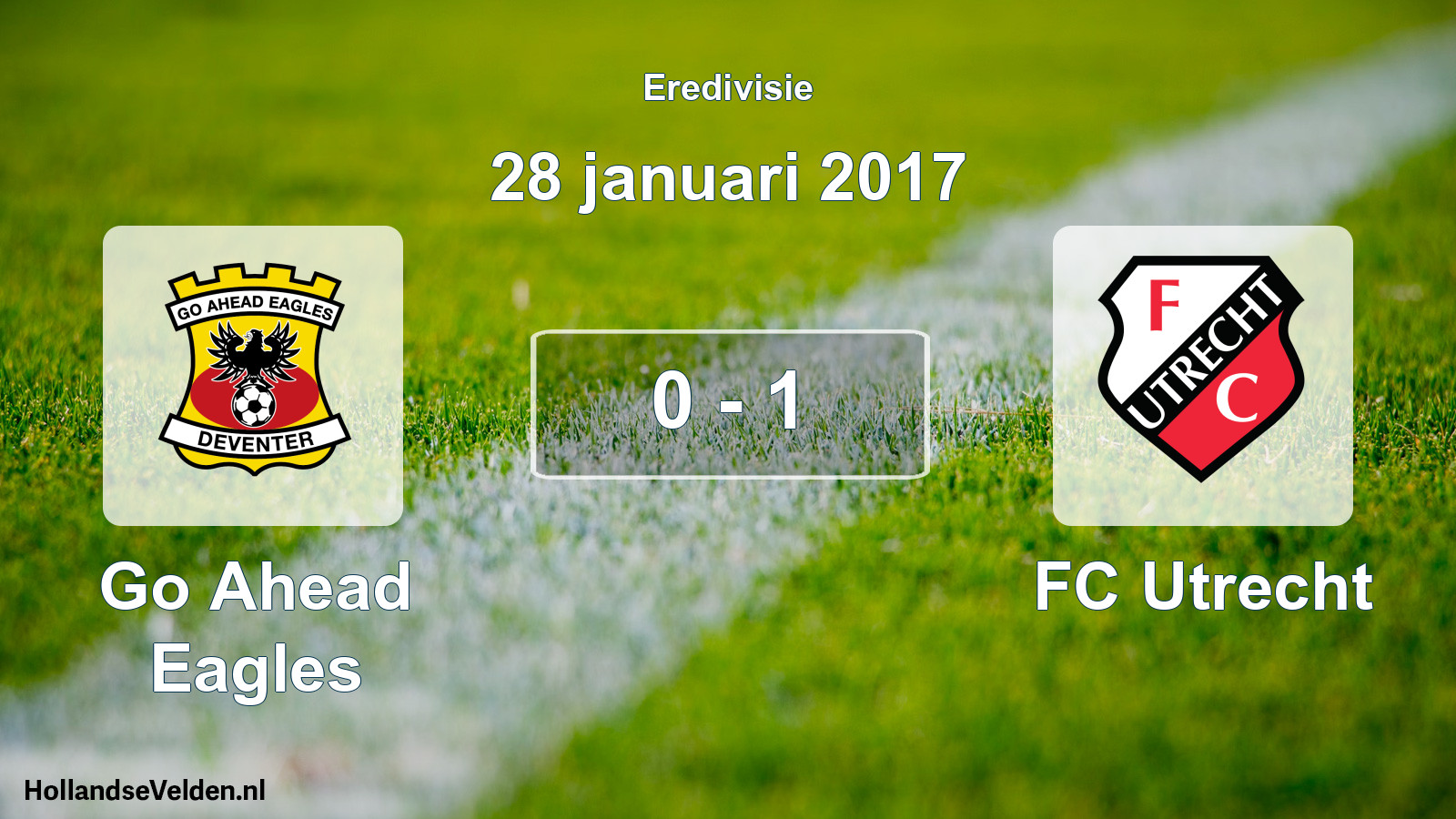 Total number of matches played: Go Ahead Eagles - FC Utrecht 0 - 1 (28 January 2017)