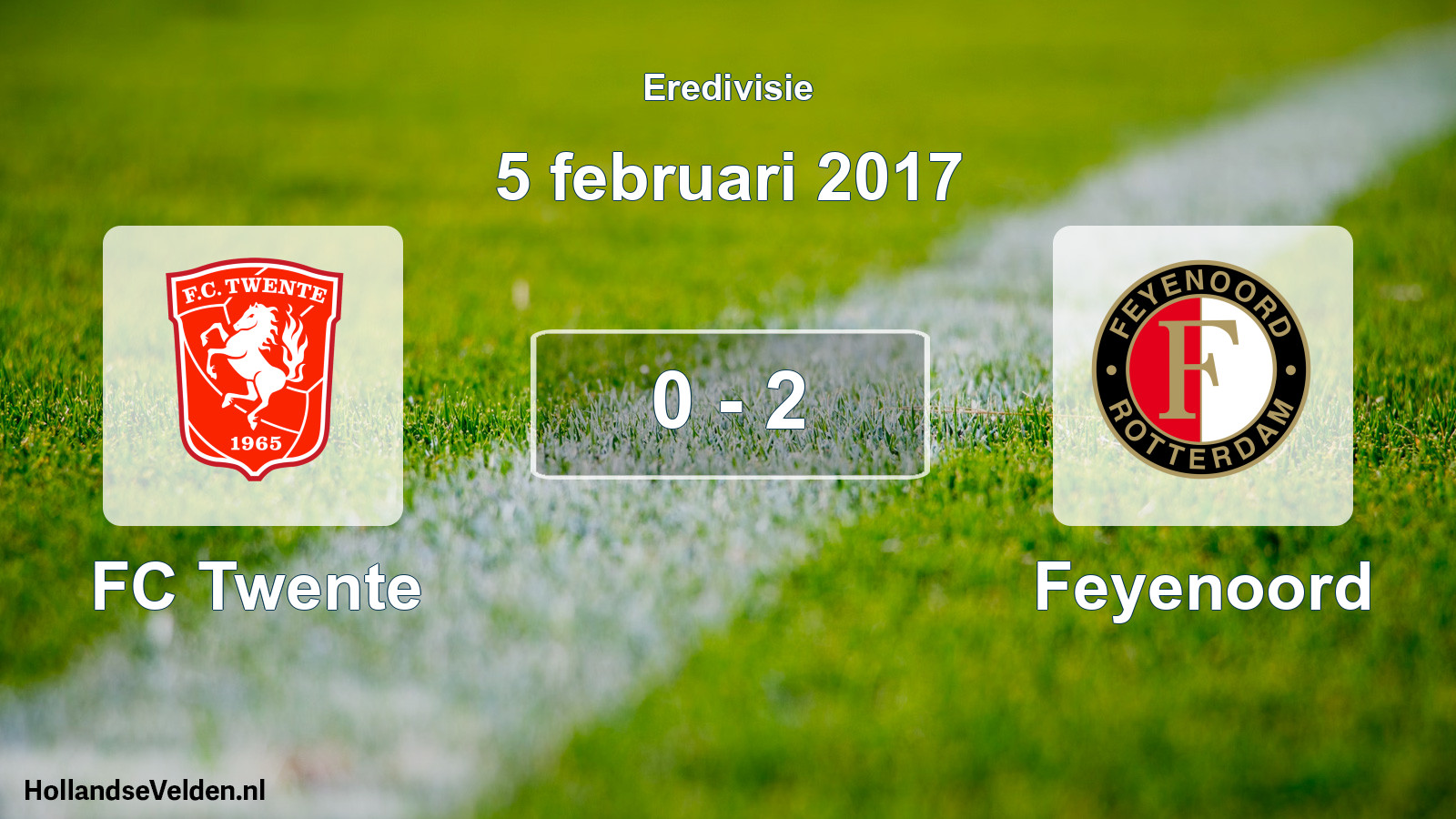 Total number of matches played: FC Twente - Feyenoord 0 - 2 (5 February 2017)