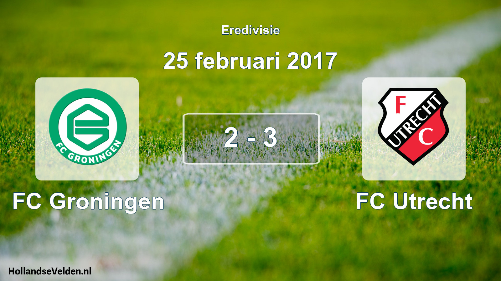 Total number of matches played: FC Groningen - FC Utrecht 2 - 3 (25 February 2017)