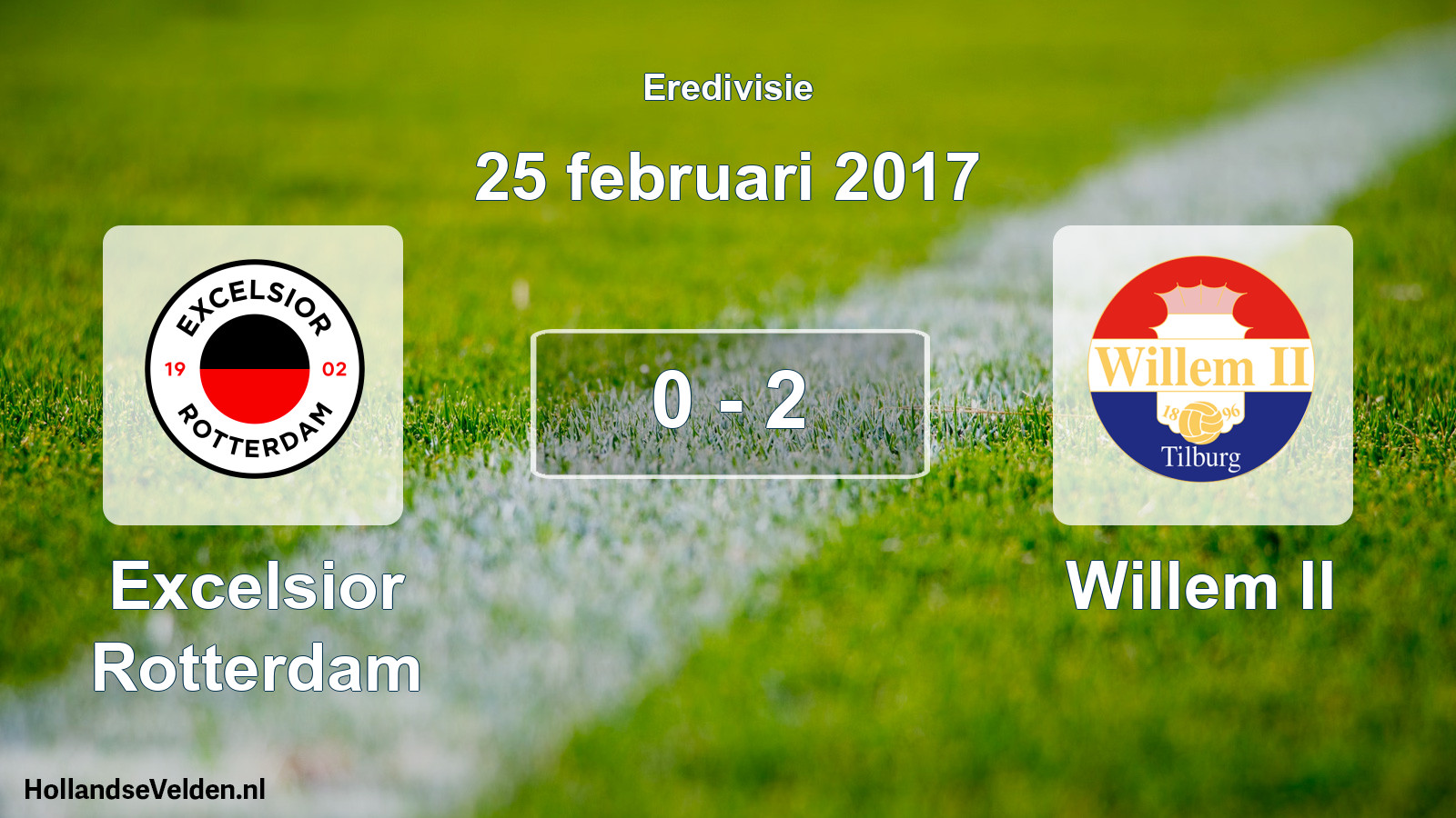 Total number of matches played: Excelsior Rotterdam - Willem II 0 - 2 (25 February 2017)