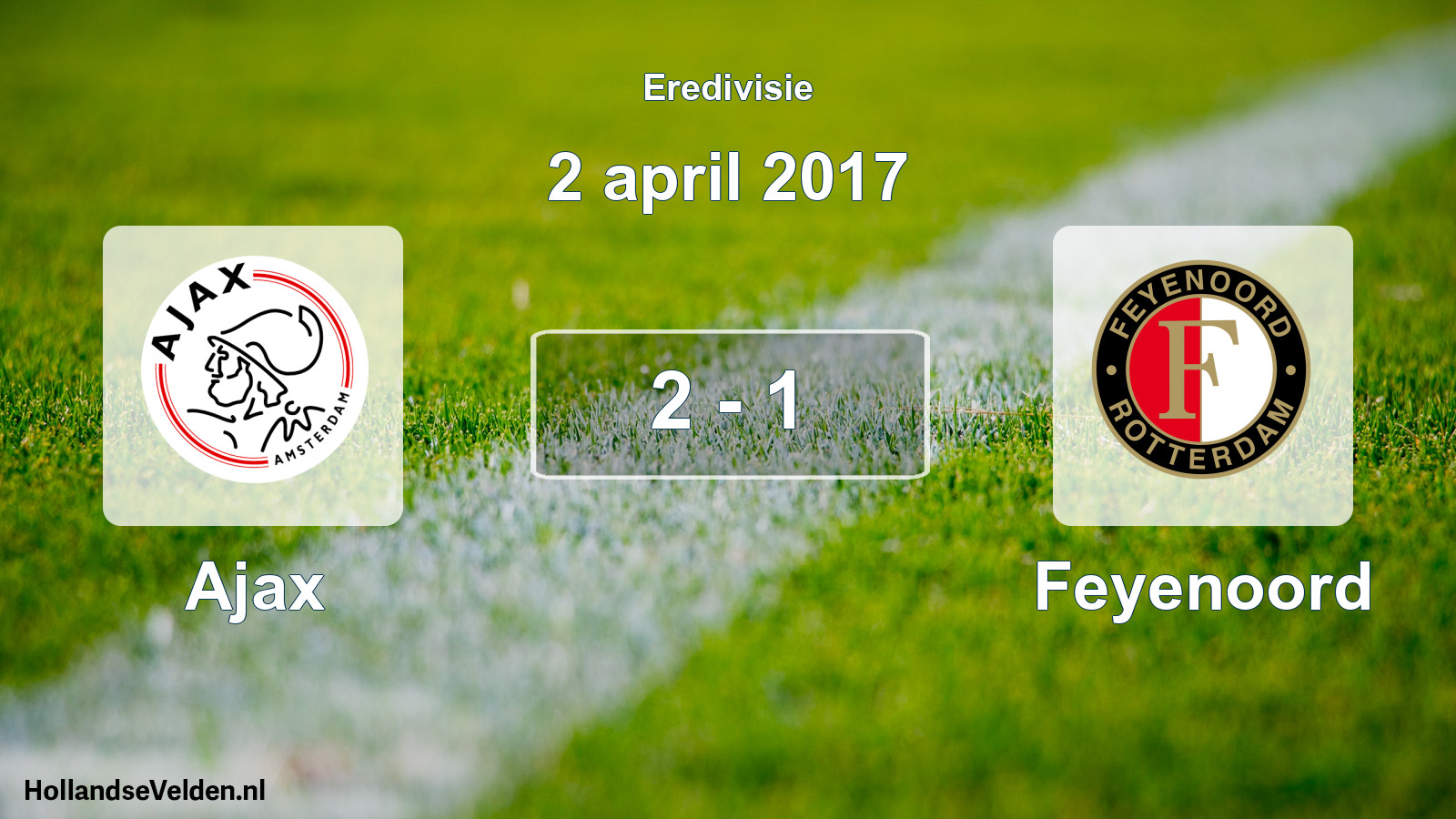 Total number of matches played: Ajax - Feyenoord 2 - 1 (2 April 2017)