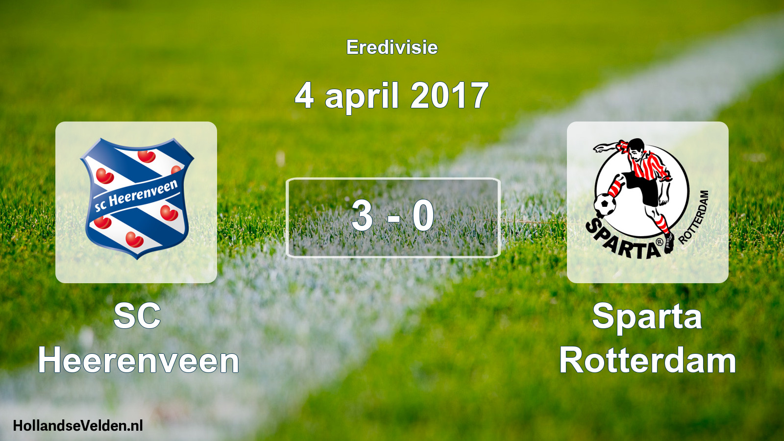 Total number of matches played: SC Heerenveen - Sparta Rotterdam 3 - 0 (4 April 2017)