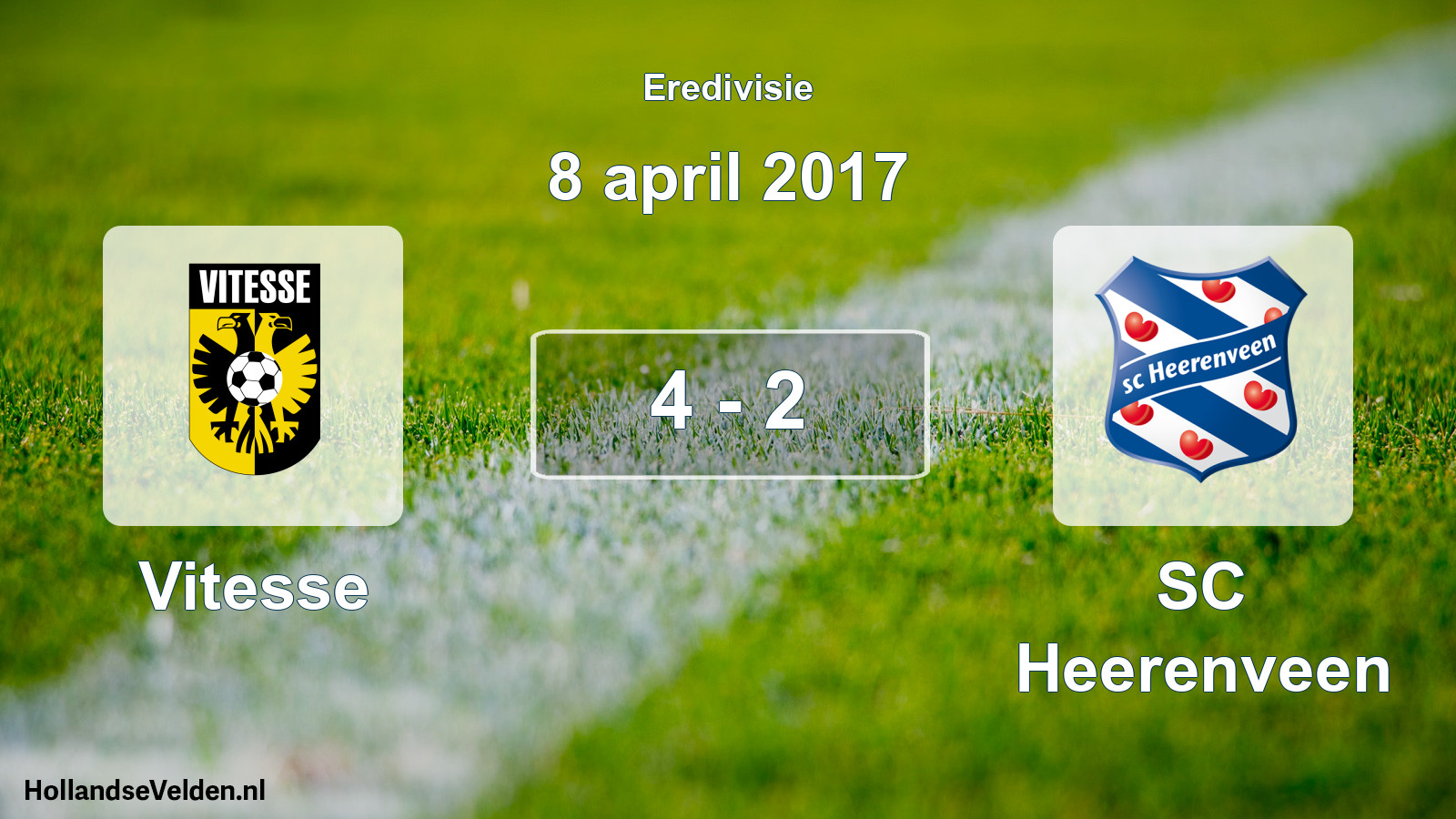 Total number of matches played: Vitesse - SC Heerenveen 4 - 2 (8 April 2017)