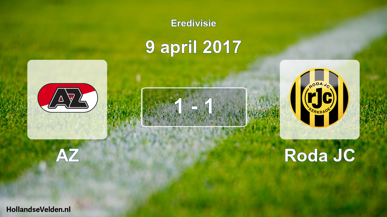 Total number of matches played: AZ - Roda JC 1 - 1 (9 April 2017)