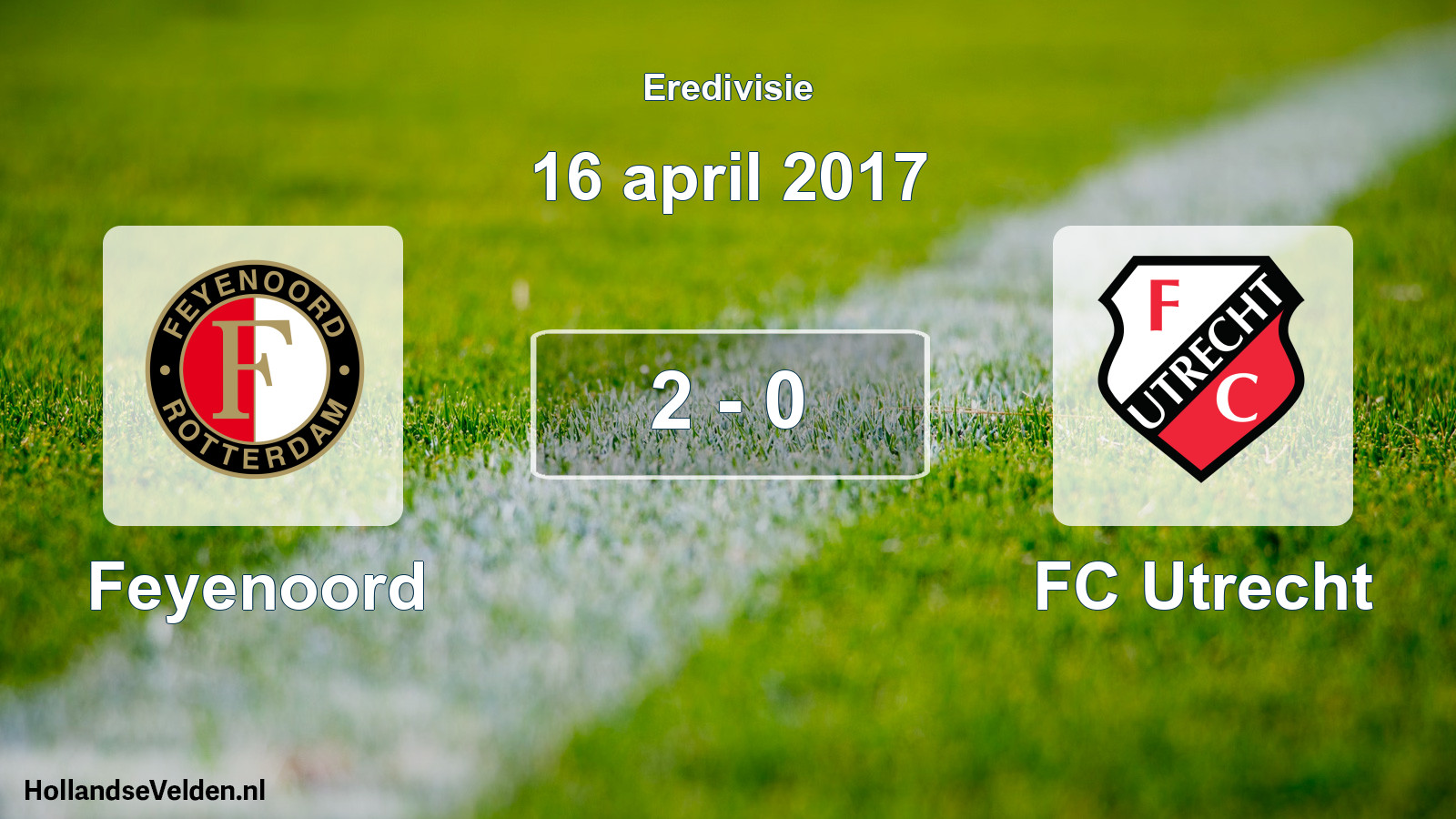 Total number of matches played: Feyenoord - FC Utrecht 2 - 0 (16 April 2017)