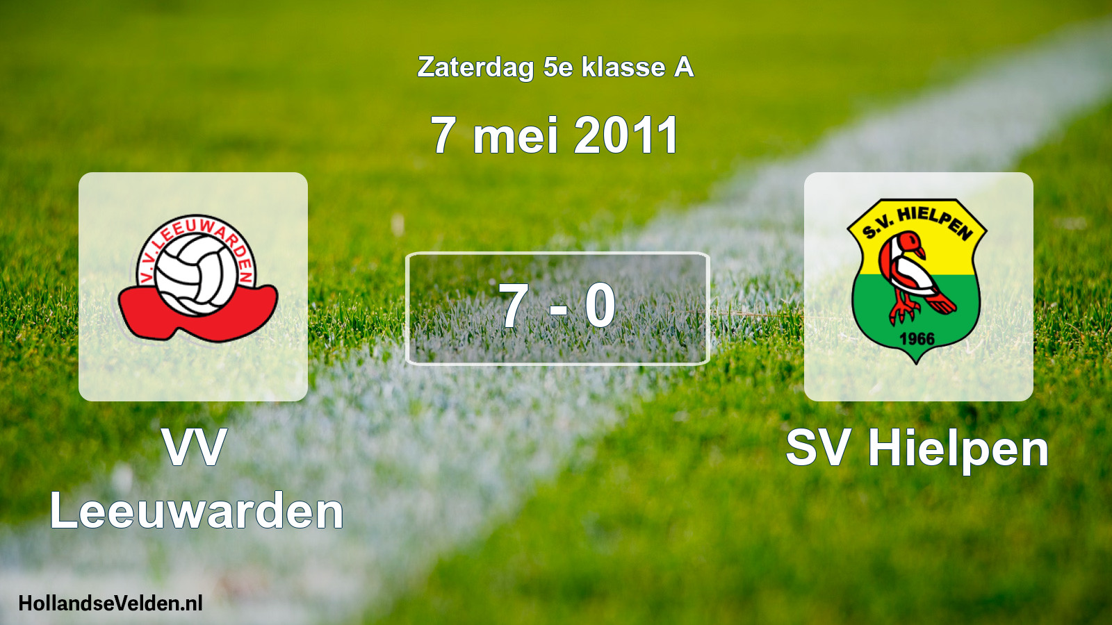 Total number of matches played: VV Leeuwarden - SV Hielpen 7 - 0 (7 May 2011)