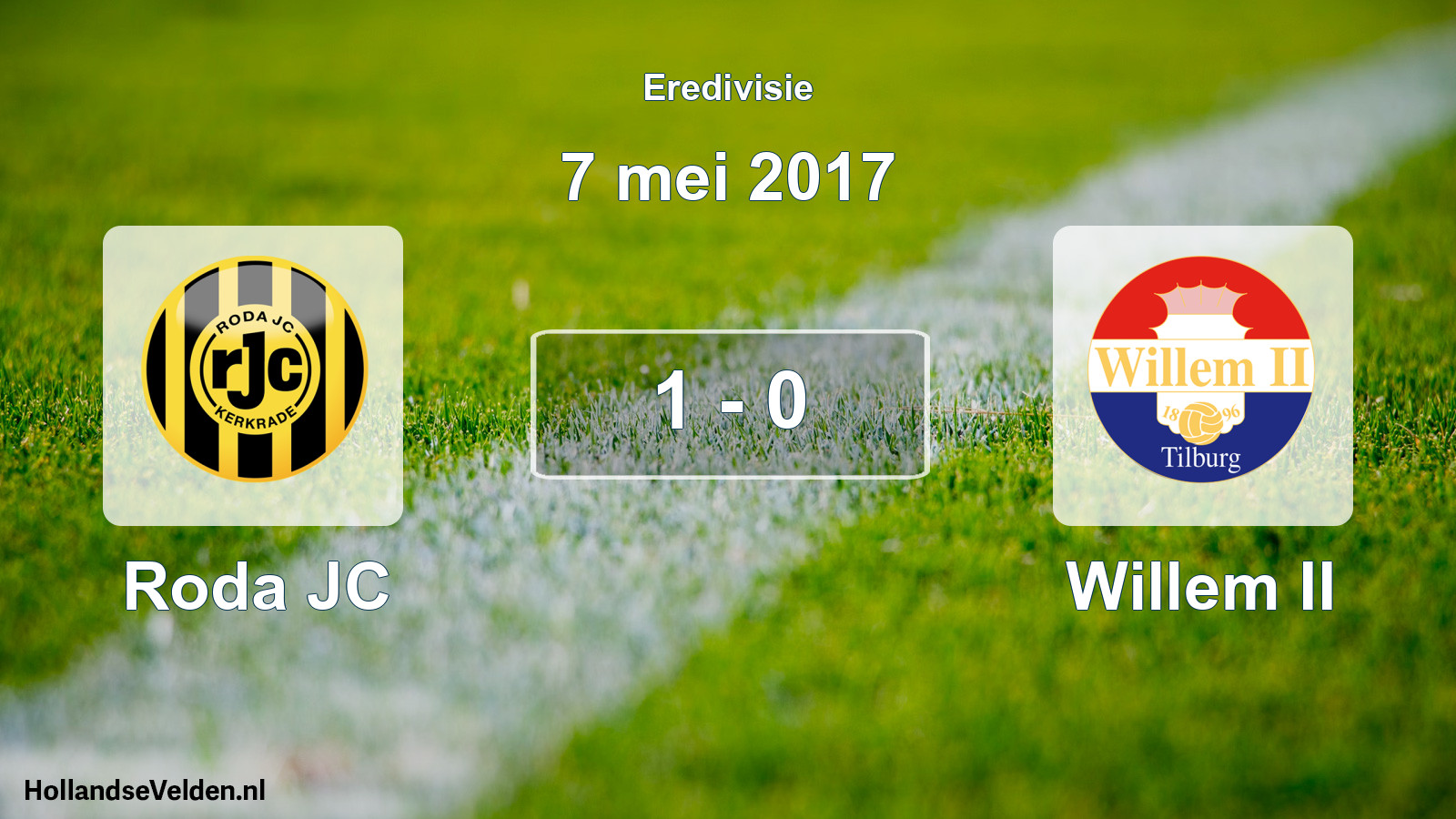 Total number of matches played: Roda JC - Willem II 1 - 0 (7 May 2017)