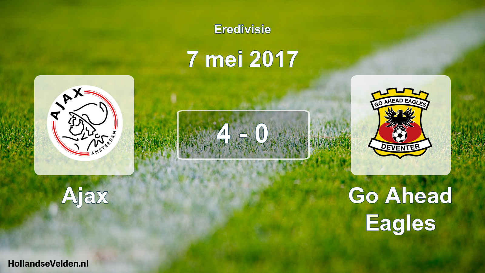 Total number of matches played: Ajax - Go Ahead Eagles 4 - 0 (7 May 2017)