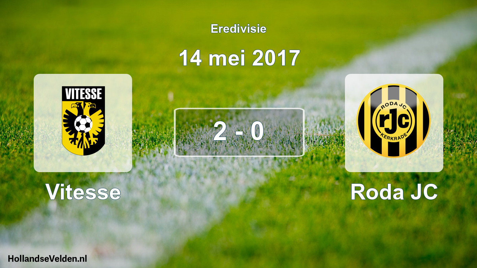 Total number of matches played: Vitesse - Roda JC 2 - 0 (14 May 2017)