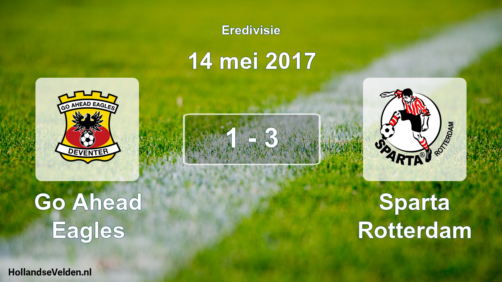 Total number of matches played: Go Ahead Eagles - Sparta Rotterdam 1 - 3 (14 May 2017)