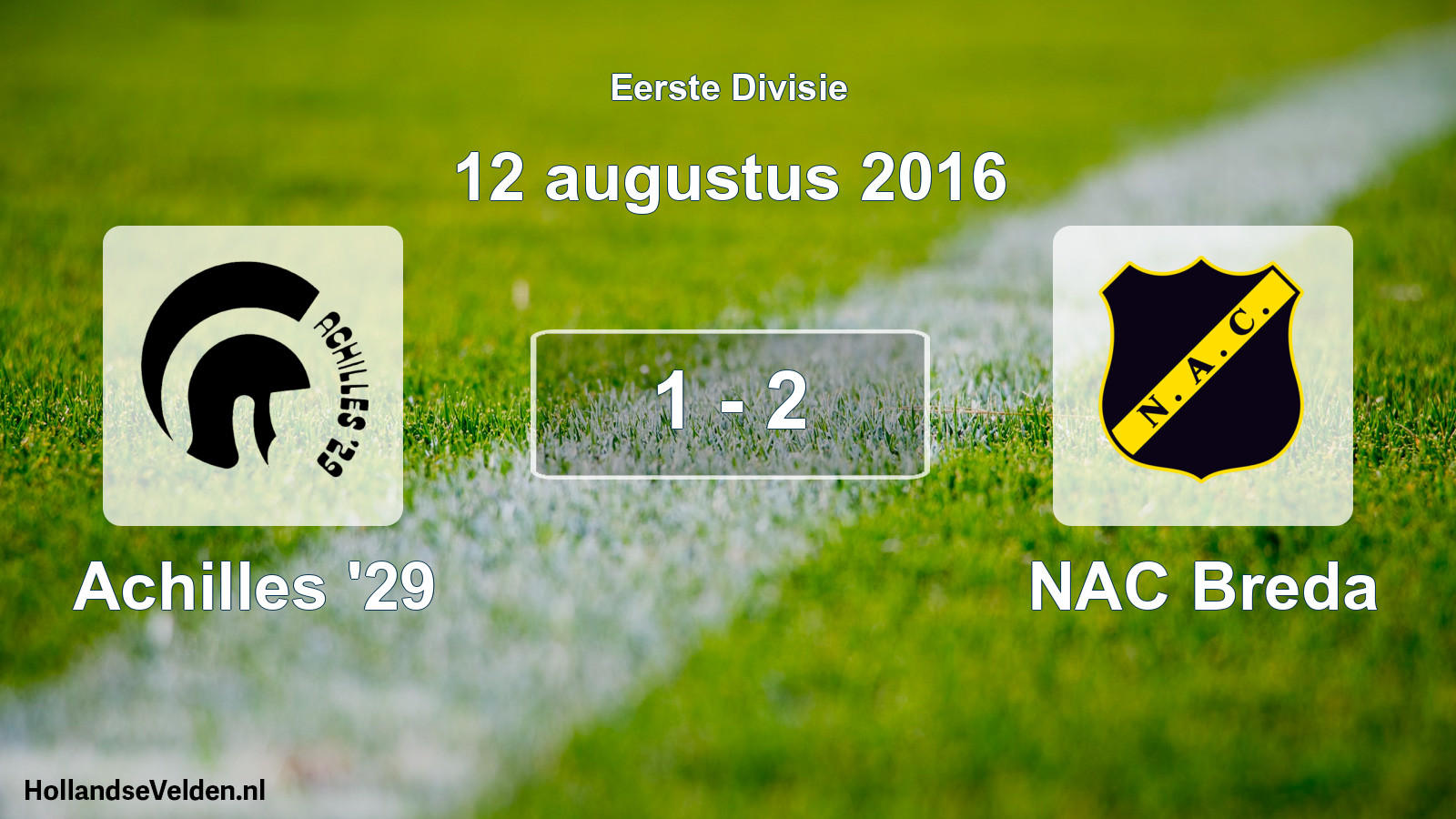 Total number of matches played: Achilles '29 - NAC Breda 1 - 2 (12 August 2016)