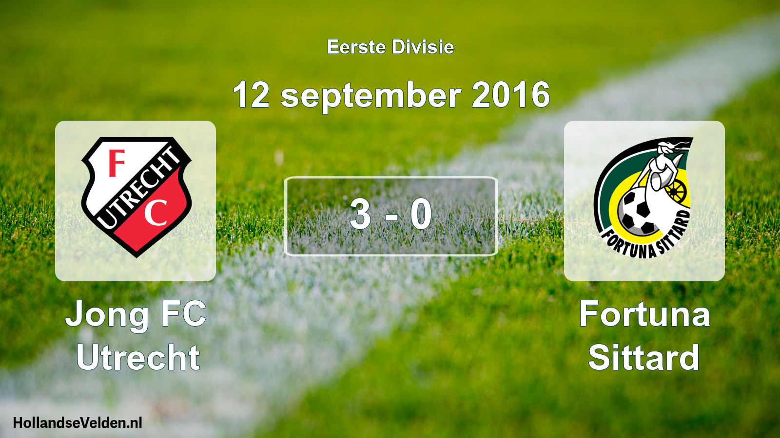 Total number of matches played: Jong FC Utrecht - Fortuna Sittard 3 - 0 (12 September 2016)
