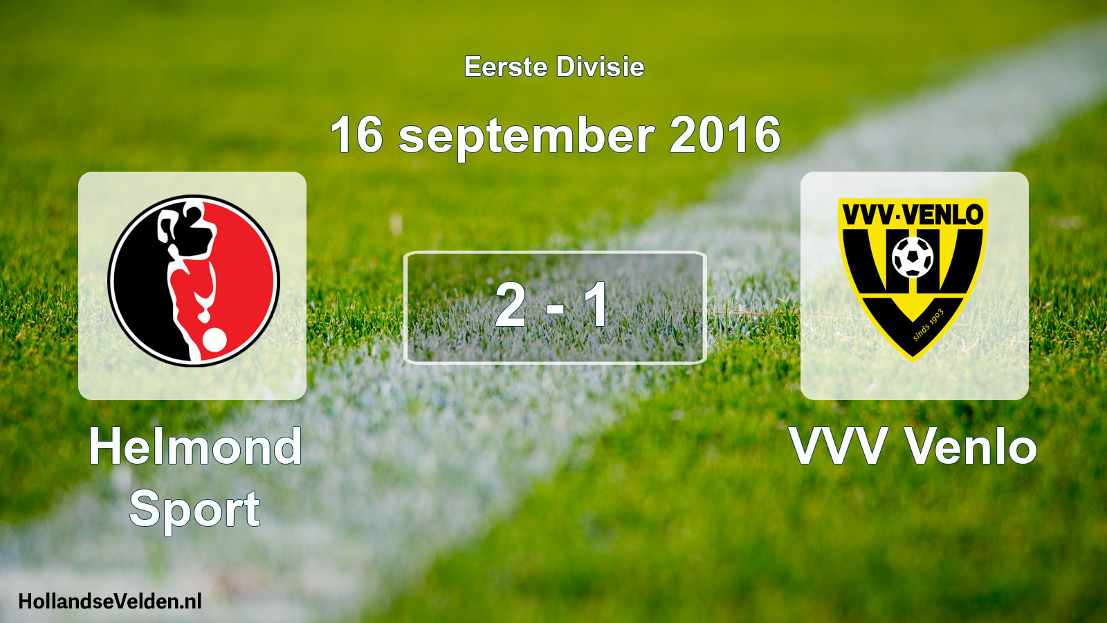 Total number of matches played: Helmond Sport - VVV Venlo 2 - 1 (16 September 2016)