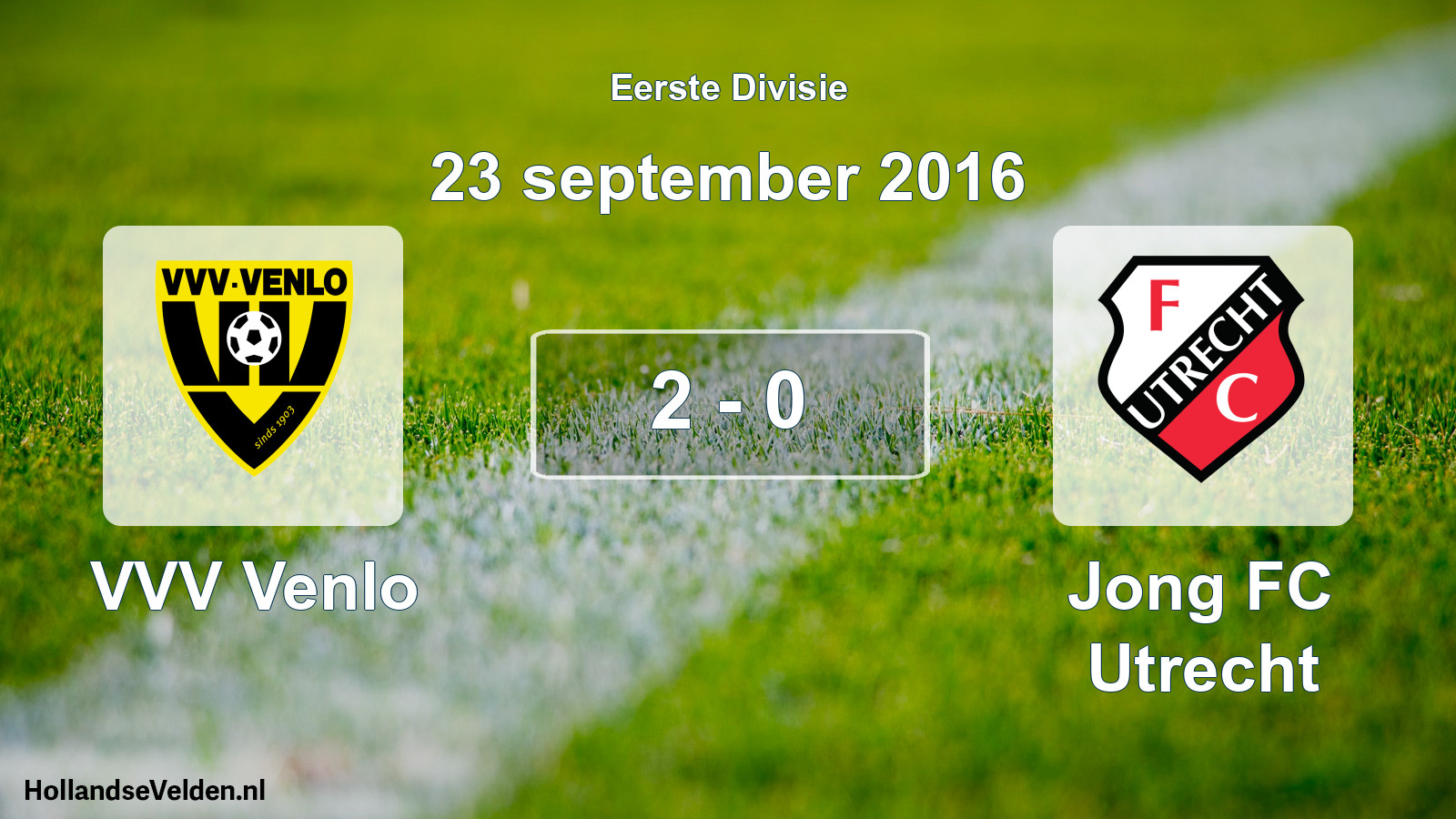 Total number of matches played: VVV Venlo - Jong FC Utrecht 2 - 0 (23 September 2016)