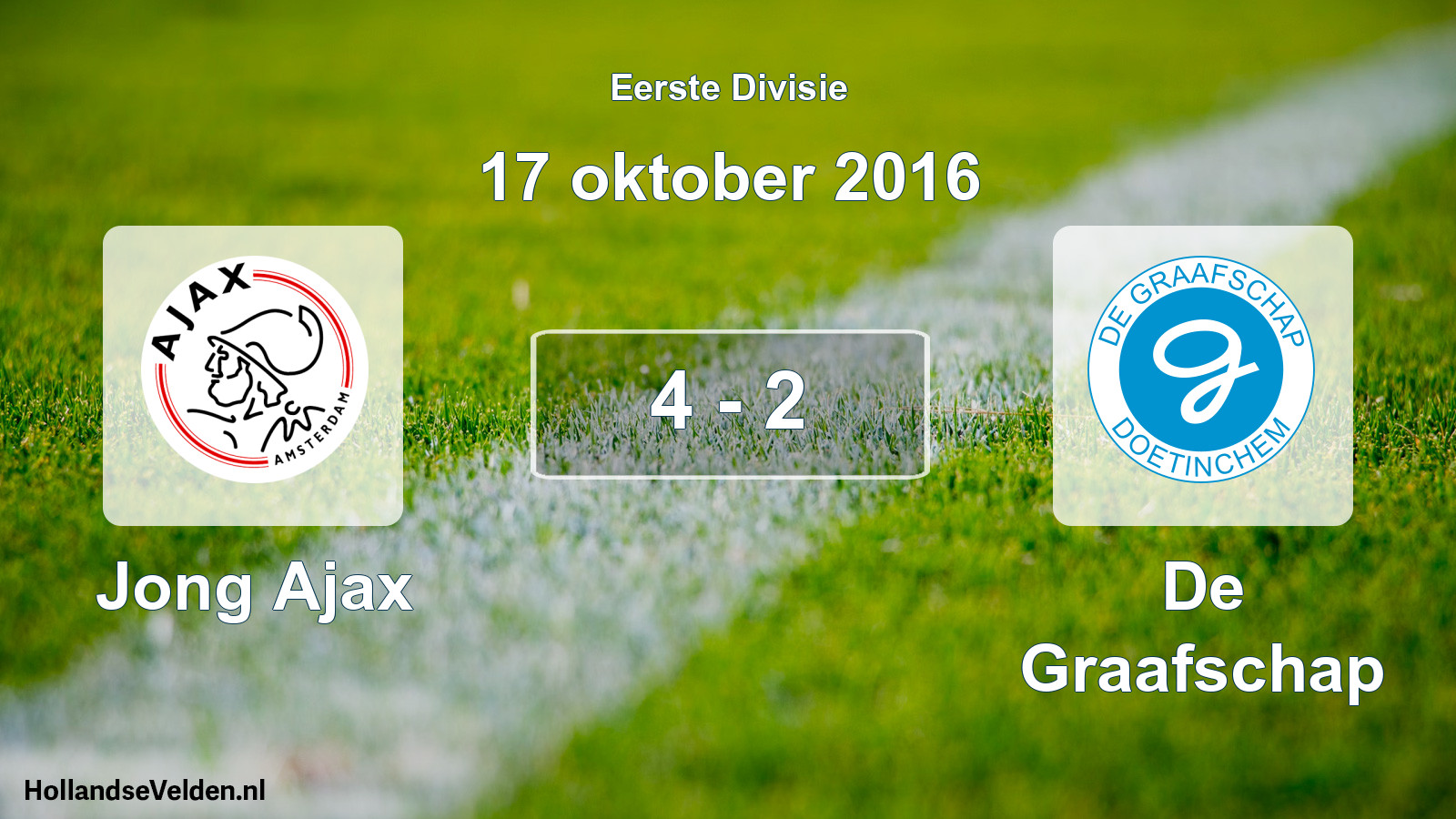Total number of matches played: Jong Ajax - De Graafschap 4 - 2 (17 October 2016)