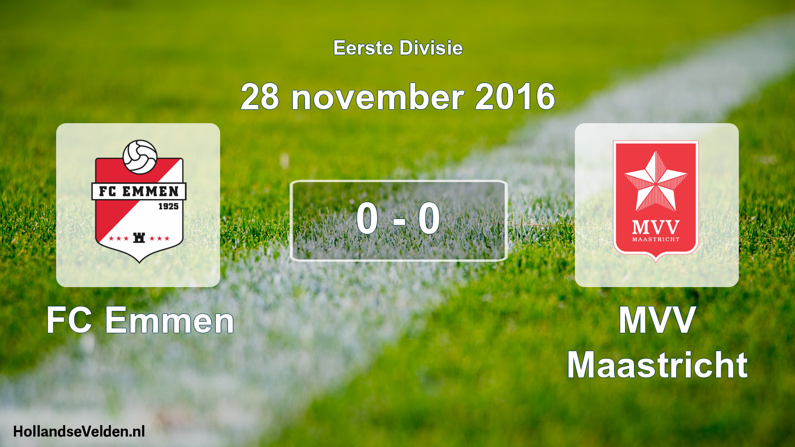 Total number of matches played: FC Emmen - MVV Maastricht 0 - 0 (28 November 2016)