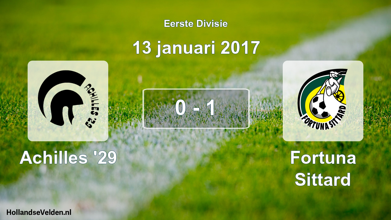 Total number of matches played: Achilles '29 - Fortuna Sittard 0 - 1 (13 January 2017)