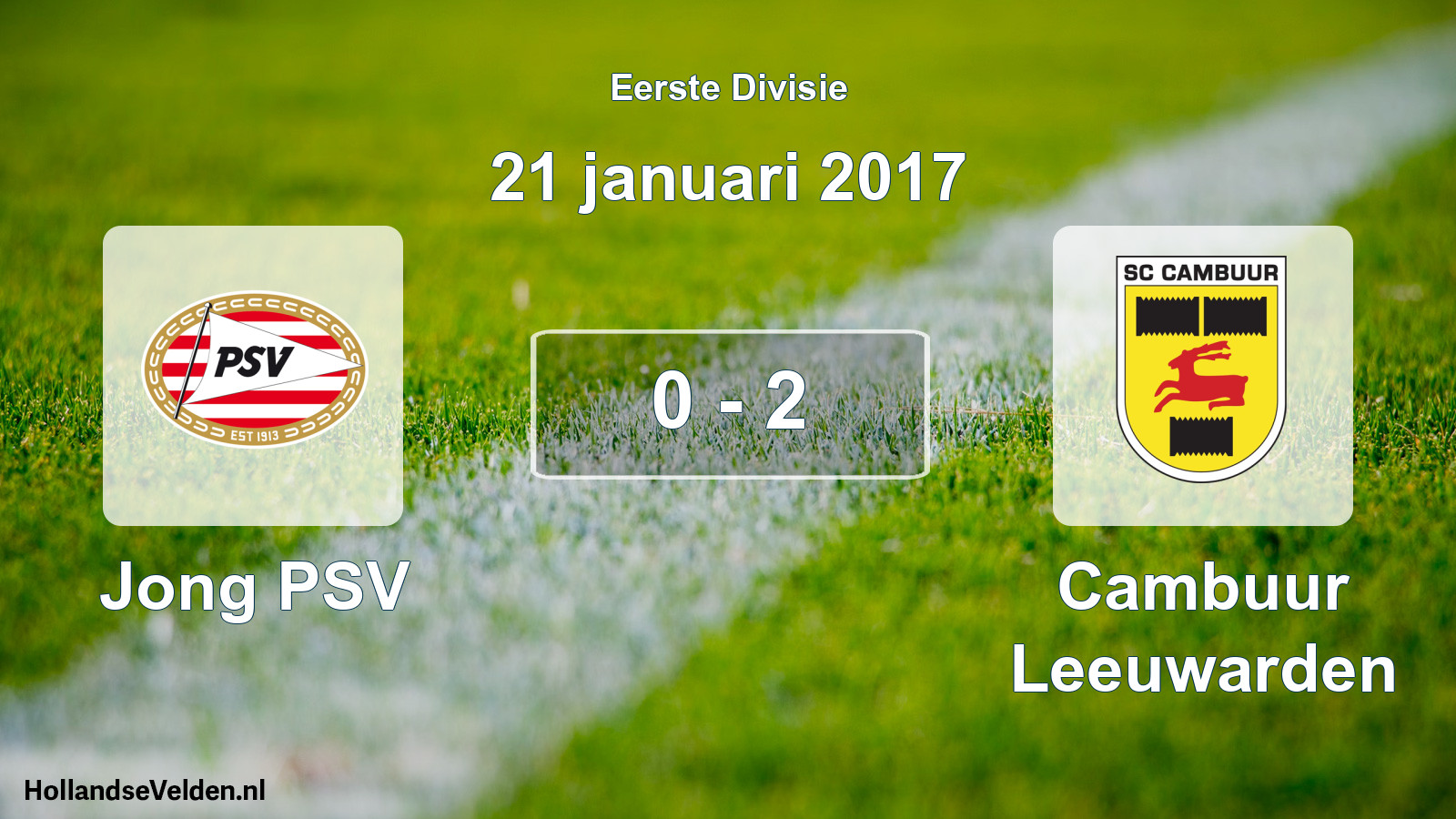 Total number of matches played: Jong PSV - Cambuur Leeuwarden 0 - 2 (21 January 2017)