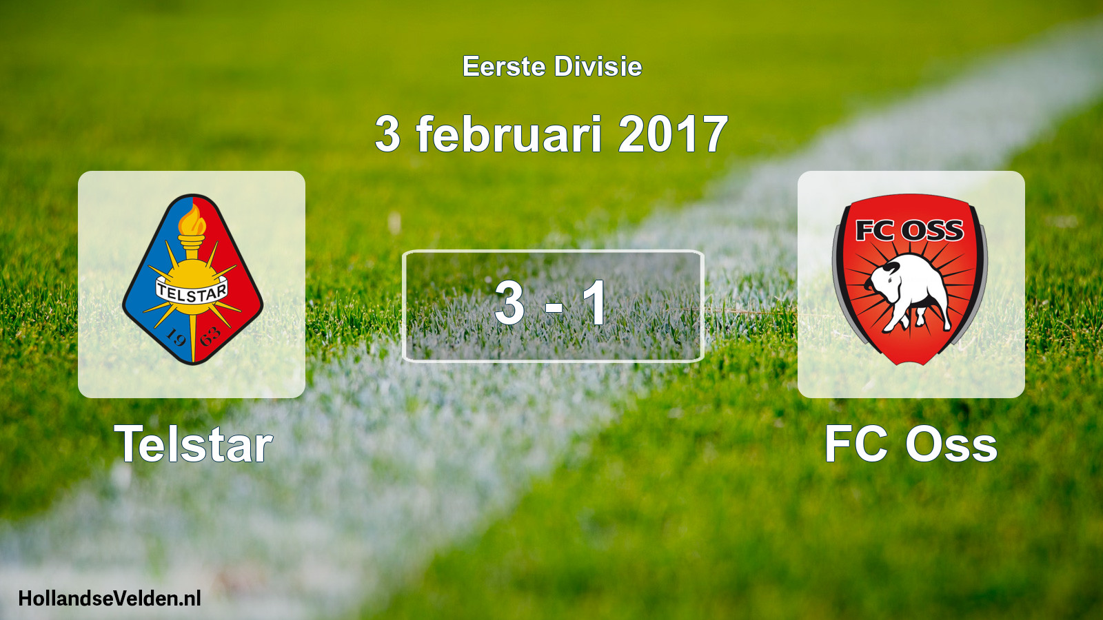 Total number of matches played: Telstar - FC Oss 3 - 1 (3 February 2017)