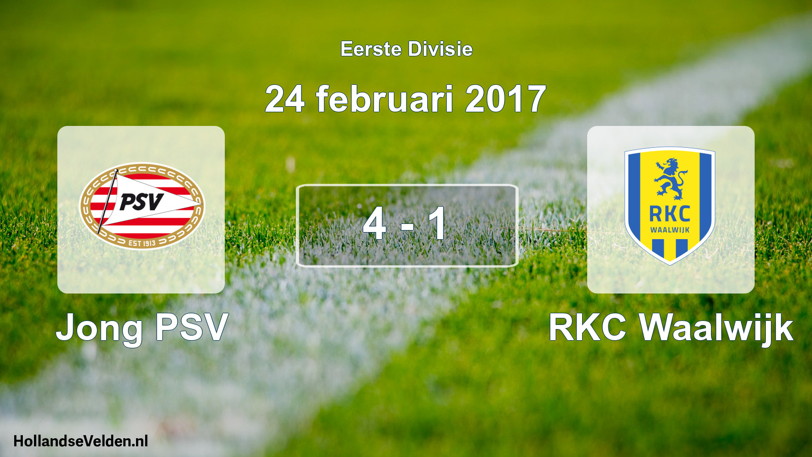 Total number of matches played: Jong PSV - RKC Waalwijk 4 - 1 (24 February 2017)