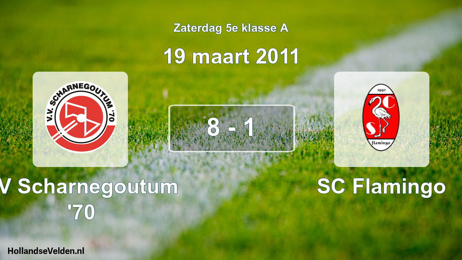 Total number of matches played: VV Scharnegoutum '70 - SC Flamingo 8 - 1 (19 March 2011)