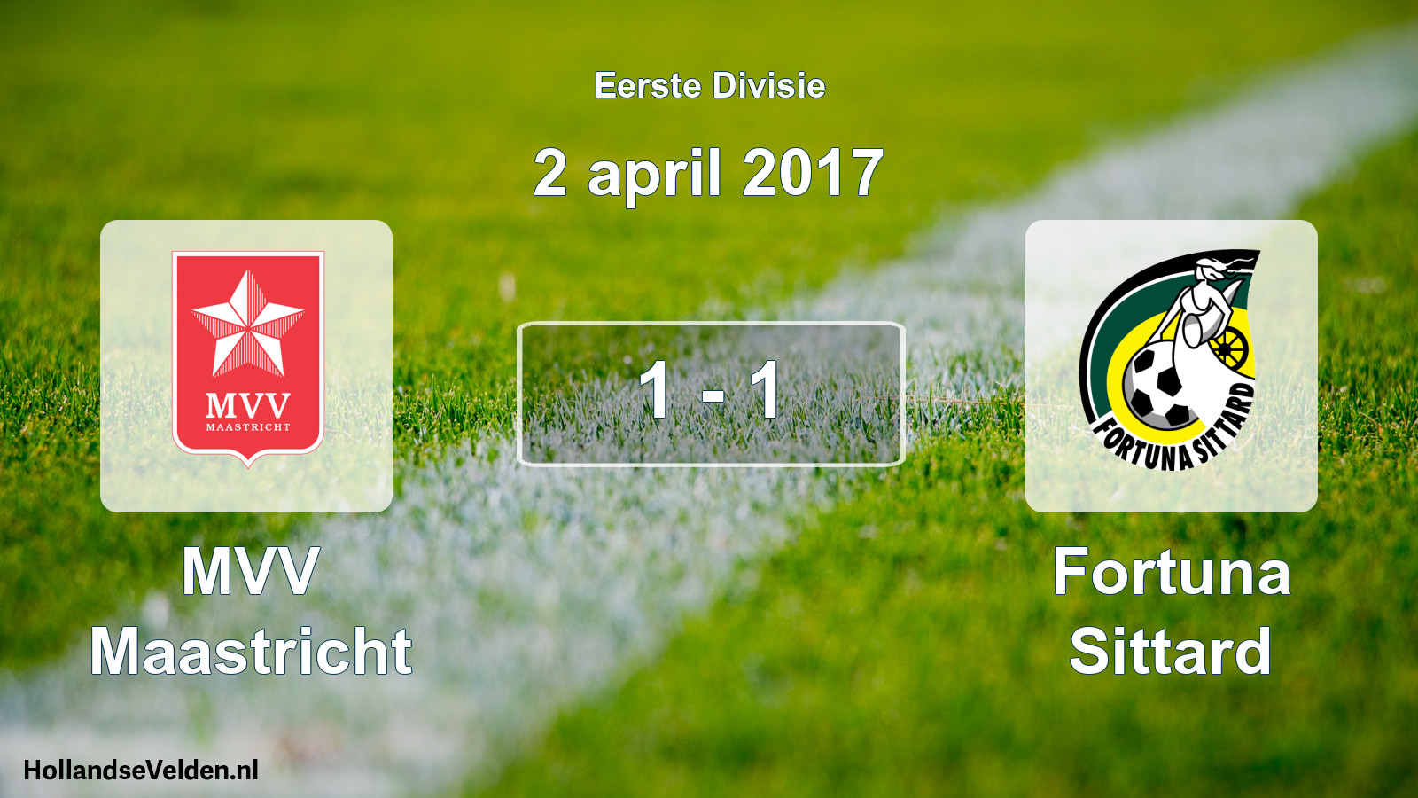 Total number of matches played: MVV Maastricht - Fortuna Sittard 1 - 1 (2 April 2017)