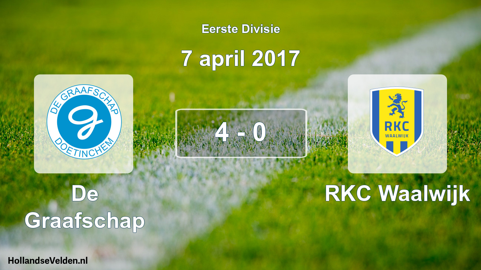 Total number of matches played: De Graafschap - RKC Waalwijk 4 - 0 (7 April 2017)