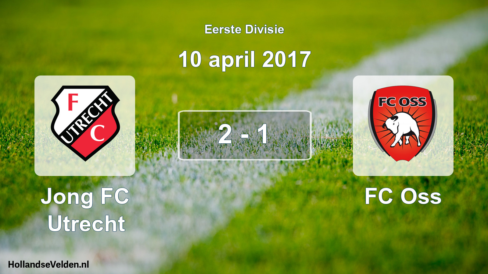 Total number of matches played: Jong FC Utrecht - FC Oss 2 - 1 (10 April 2017)