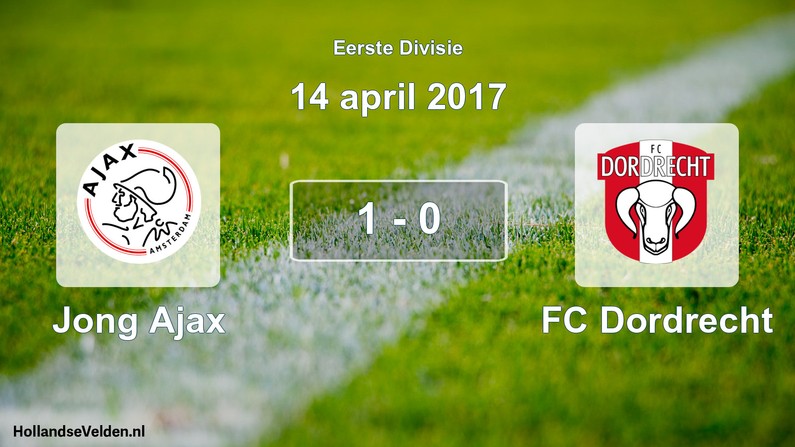 Total number of matches played: Jong Ajax - FC Dordrecht 1 - 0 (14 April 2017)