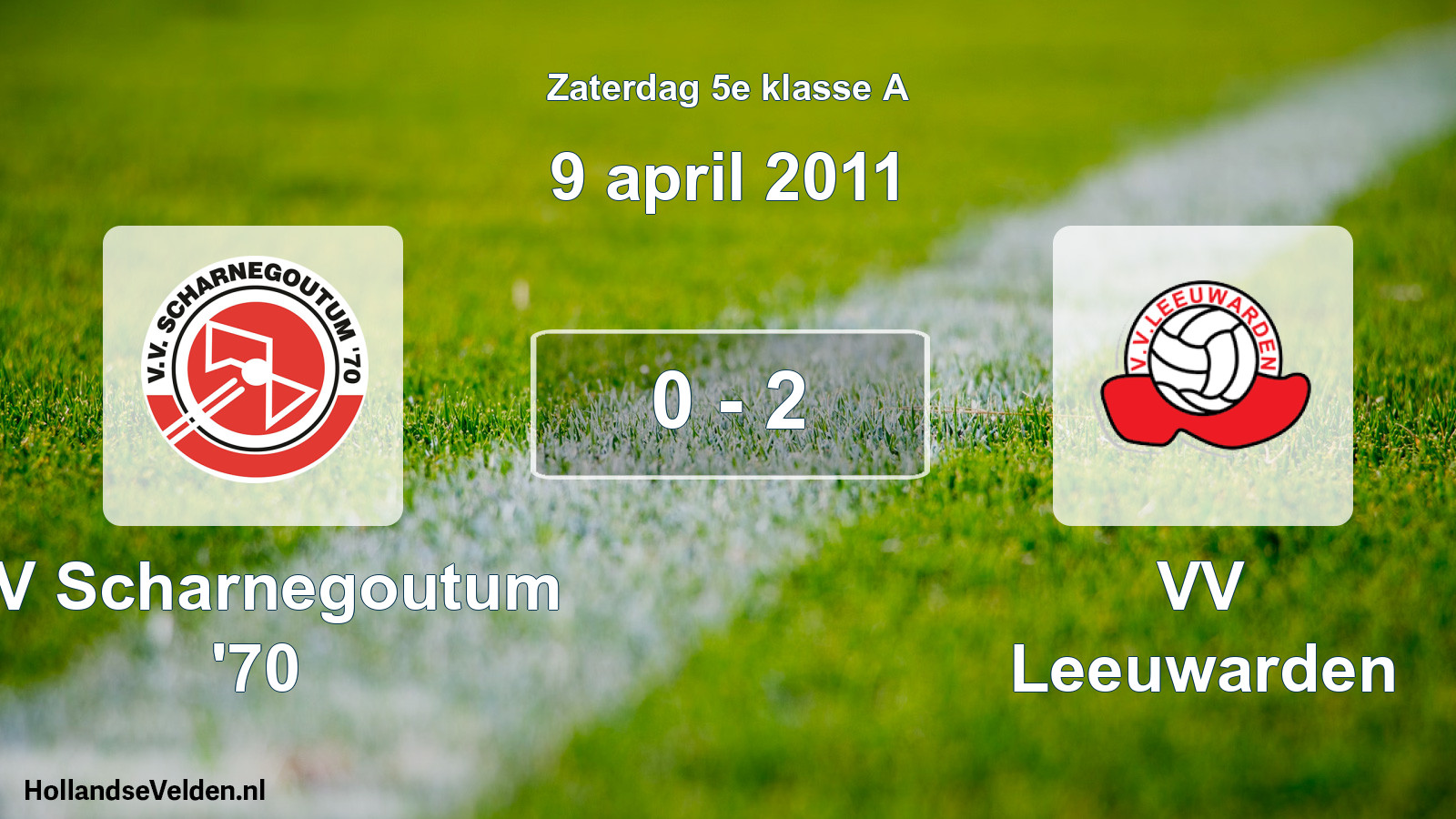 Total number of matches played: VV Scharnegoutum '70 - VV Leeuwarden 0 - 2 (9 April 2011)