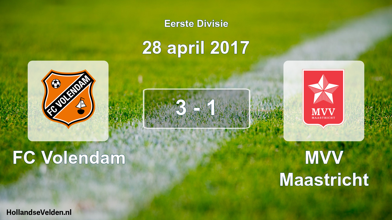 Total number of matches played: FC Volendam - MVV Maastricht 3 - 1 (28 April 2017)
