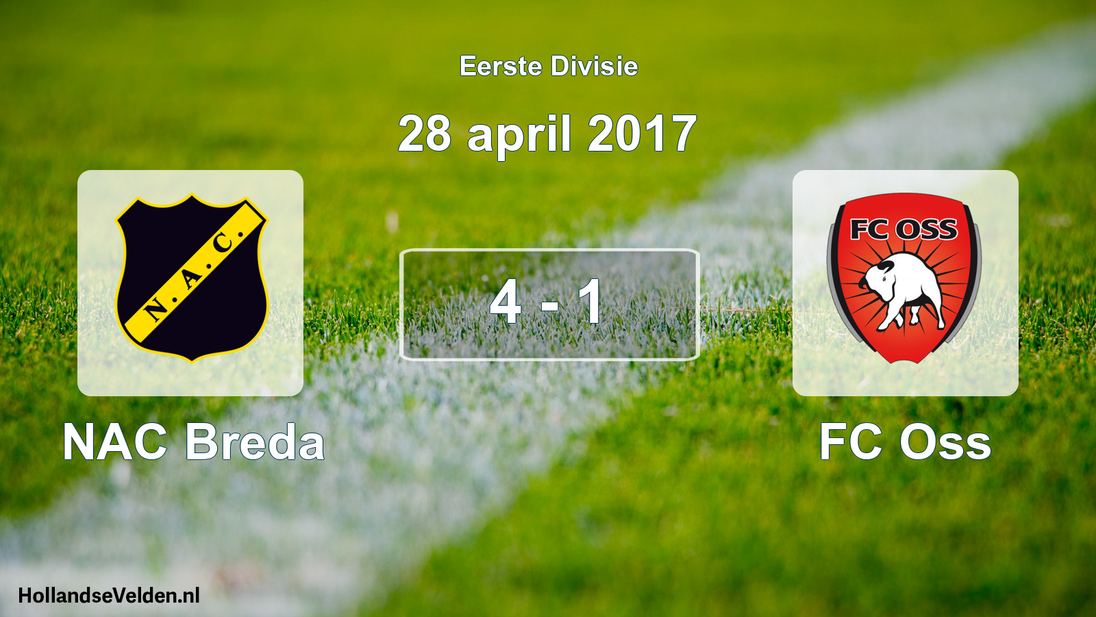 Total number of matches played: NAC Breda - FC Oss 4 - 1 (28 April 2017)