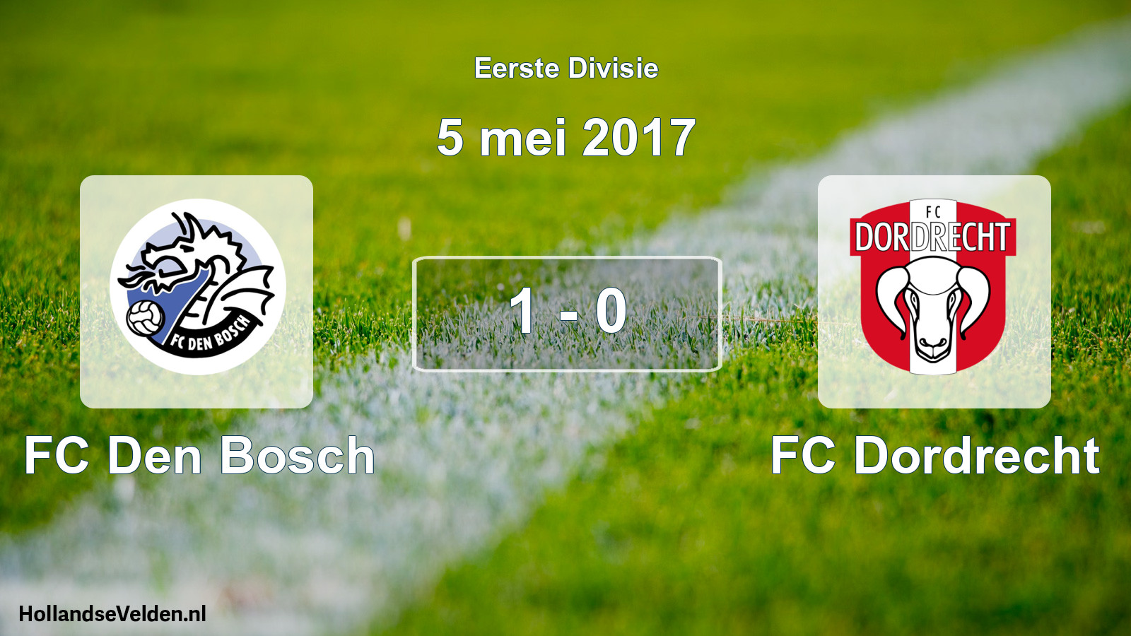 Total number of matches played: FC Den Bosch - FC Dordrecht 1 - 0 (5 May 2017)