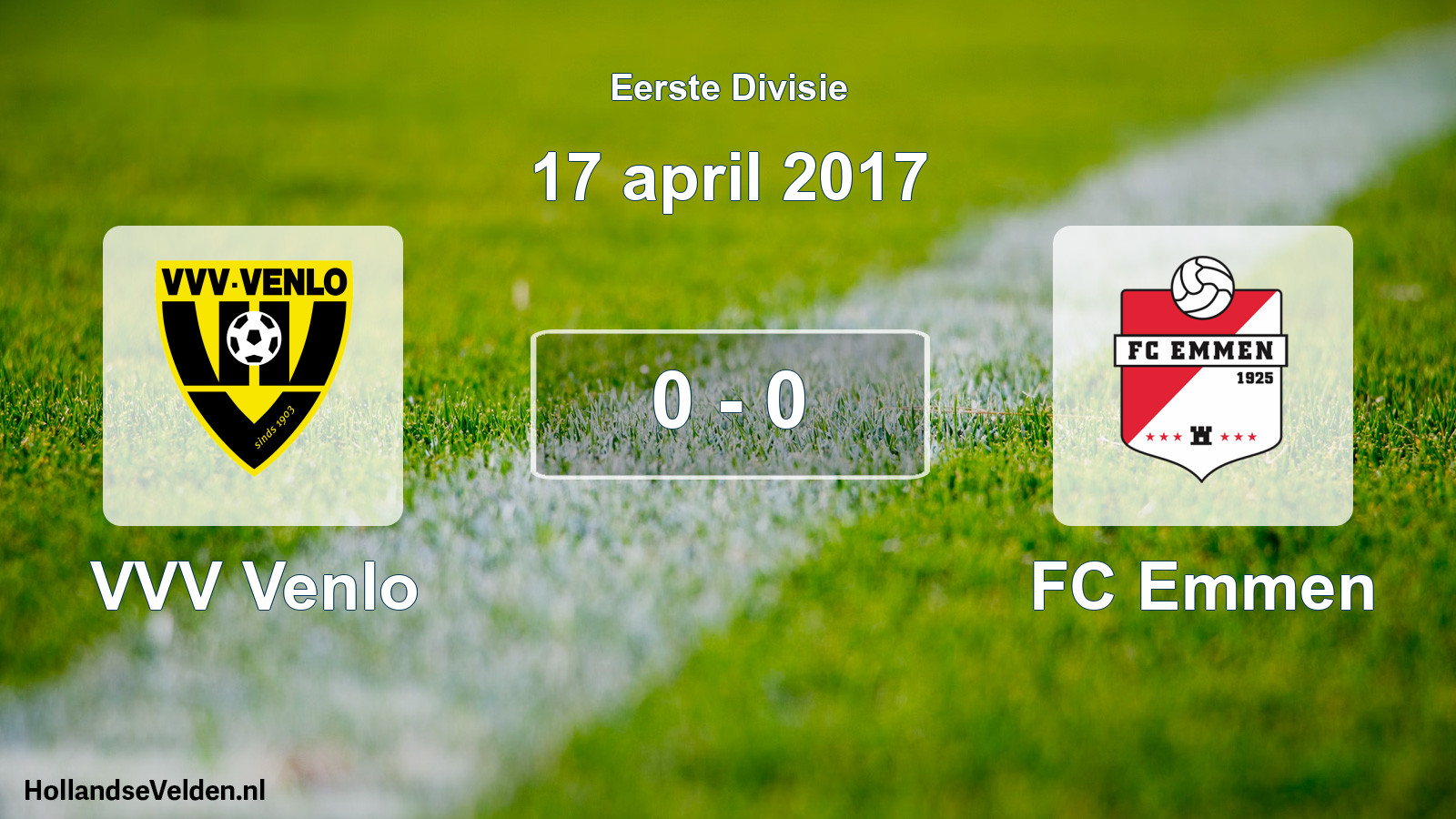 Total number of matches played: VVV Venlo - FC Emmen 0 - 0 (17 April 2017)