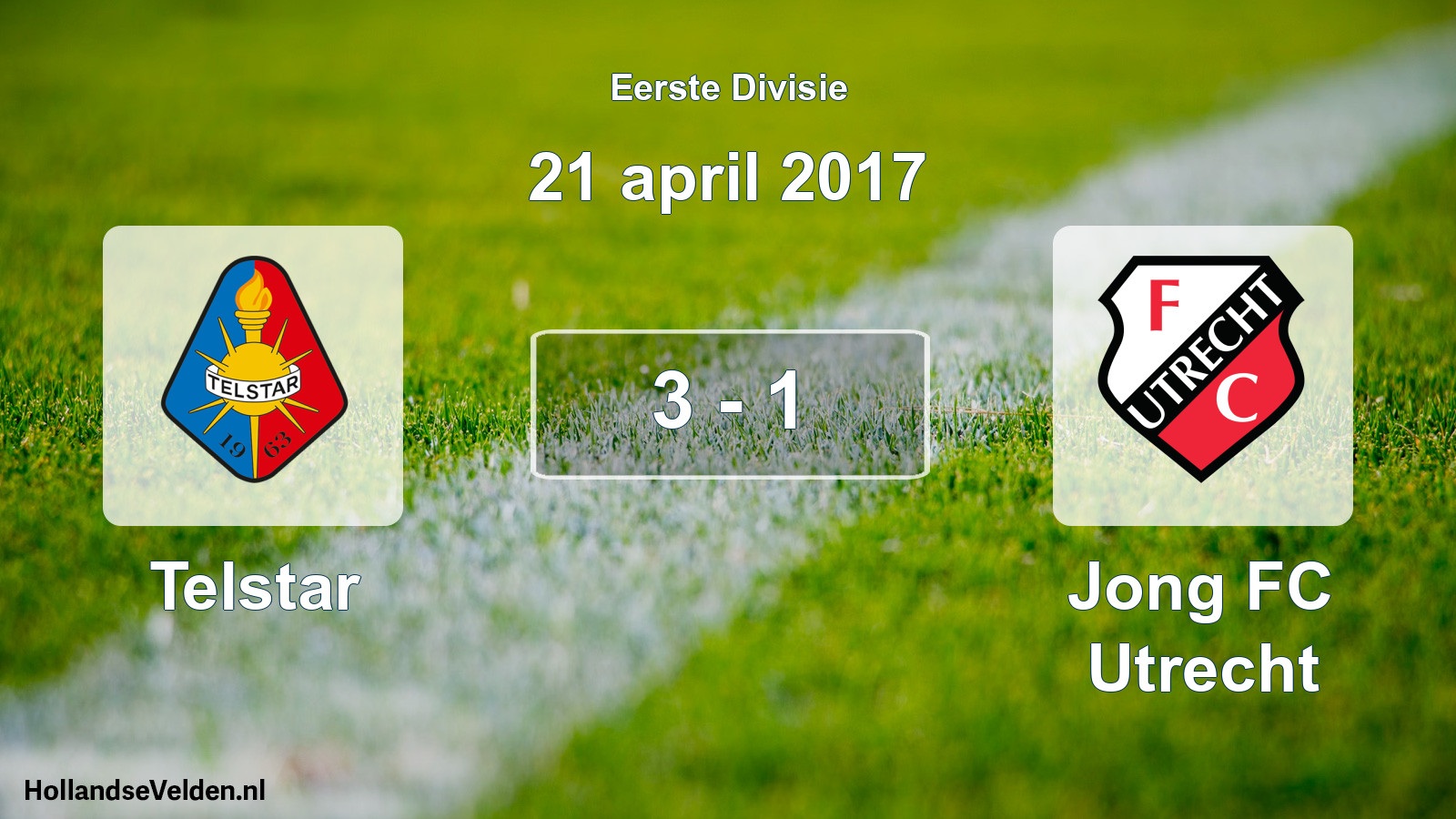 Total number of matches played: Telstar - Jong FC Utrecht 3 - 1 (21 April 2017)